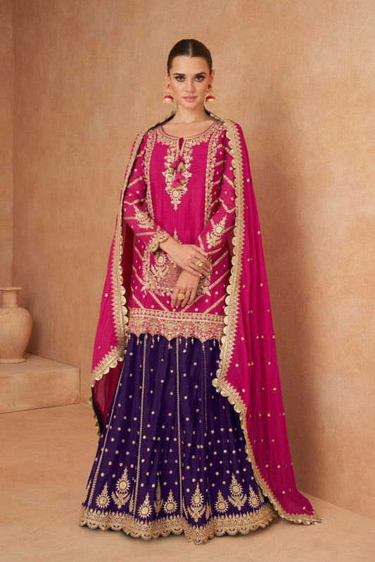 Pink Exquisite Party Wear Premium Lehenga Suit Set with Embroidery & Mirror Work