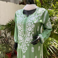 Pista Green Ethereal Dyeble Modal Chikankari Kurta Set