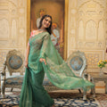 Premium Designer Green Saree Viscose Blouse