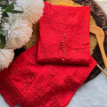 Premium Red Beautiful Afreen Chanderi Set