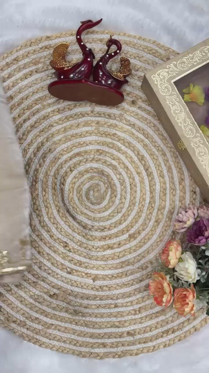 Beige & Red Premium Soft silk Saree with Sequins & cut dana Handwork