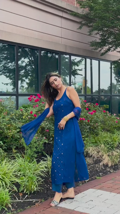 Luxe Viscose Ring Work Jall Kurti and Sharara Set with Dupatta (Stock Ready) Multiple Colors