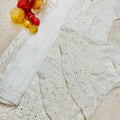 Pure White 🌸 Lucknawi Chikankari Ghass Patti Pure Chanderi Partywear Set 🌸