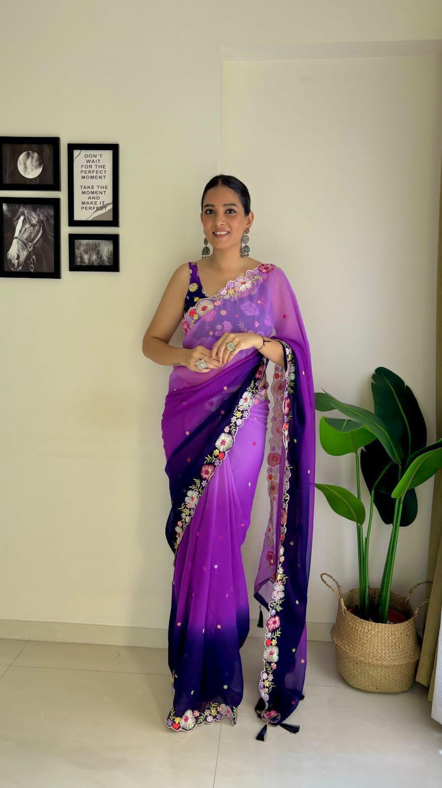 Purple Sarees