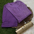 Purple Chikankari Kurtis with Mukesh Work
