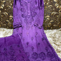 Purple Elegant Euphoria: Luxe Lucknowi Chikankari Modal Palazzo Set