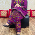 Purple Handwork Co-Ord Set with Kantha Kurti and Salwar