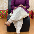 Purple Kurti Chikankari Sequins Patiala Salwar Set