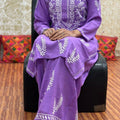 🌞 Purple Lucknowi Summer Blossom Rayon Kurti and Palazzo Set 🌞