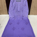 Purple Mukesh Magic: Mul Cotton Dyed Kurti