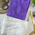 Purple Ombre Dyed Short Top and Plazzo Set