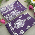 Purple Premium Heavy Work Lucknow Chikankari Modal Kurti Palazzo Set for Summer