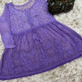 Purple Urban Chic Chikankari Short Kurti
