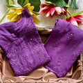 Purple Elegant Lucknow Chikankari Cotton Kurti with Palazzo Set & Mukesh Work