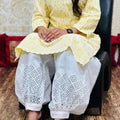 Radiant Light Yellow Cotton Afghani Salwar Suit: Elegance in Every Shade