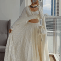 Radiant White Custom-Made Lehenga Choli - Ready to Wear for Special Occasions