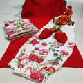 Red Cotton Phulkari Suit: Afghani Salwar and Digital Print Dupatta