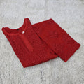 Red Elegant Viscose Daman Designer 3D Chikankari Long Kurti