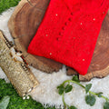 Red Rayon Quraishiya Button Kurta with Stunning Mukesh Embellishments