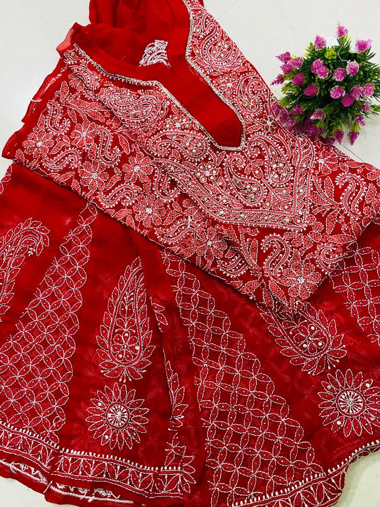 mukaish chikankari kurta