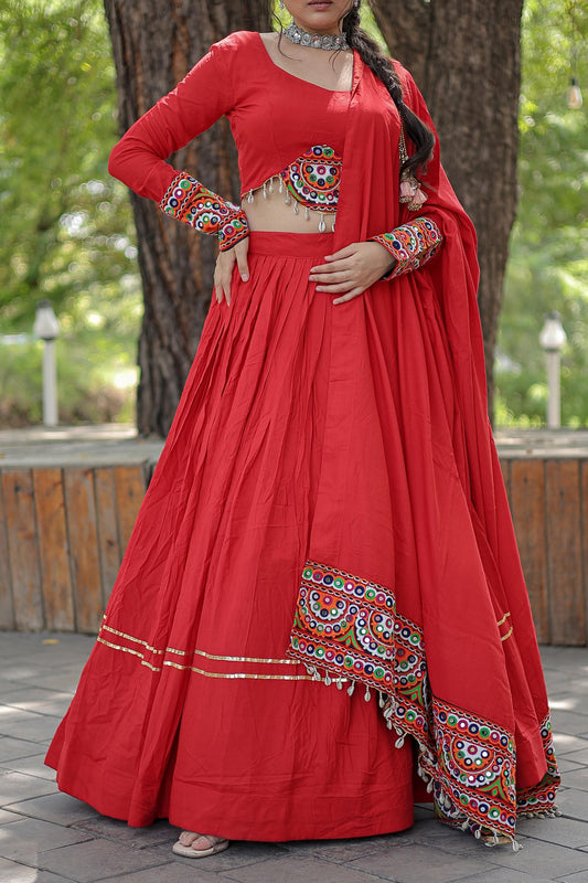 Red Garba Ghagra Choli for Navratri 2024