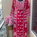 Red Premium Rayon Kurti with Palazzo Set Lucknow Chikankari Handwork