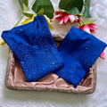 Royal Blue Elegant Lucknow Chikankari Cotton Kurti with Palazzo Set & Mukesh Work