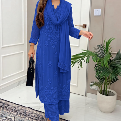 Plus Size Chikankari