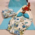 Serene Light Blue Cotton Phulkari Suit: Afghani Salwar and Digital Print Dupatta