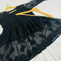 Sheer Elegance Chiffon Short Top-Black Color