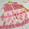 Sheer Elegance Chiffon Short Top-Pink Color