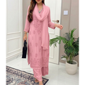 Soft Pink Ethereal Dyeable Modal Chikankari Kurta Set (New)