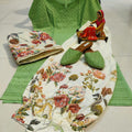 Sublime Light Green Cotton Phulkari Suit: Afghani Salwar and Digital Print Dupatta