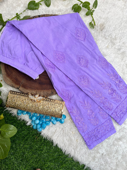 Sufi Elegance Ghass Patti Work Designer Kurta with Dyeable Stretchable Lycra Pants - Inayakhan Shop 
