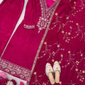 Premium Pink Velvet Salwar Suit Set (New)