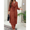 Terra Cotta Ethereal Dyeable Modal Chikankari Kurta Set (New)