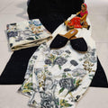 Timeless Black Cotton Phulkari Suit: Afghani Salwar and Digital Print Dupatta