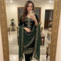 Emerald Luxe Velvet Shalwar Suit Set (Limited Stock)