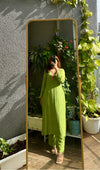 Verdant Green Chikankari Elegance Ensemble