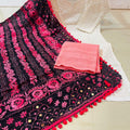 White & Pink Chikankari Sequin Work Ready-to-Wear Kurti, Plazo, and Dupatta Set