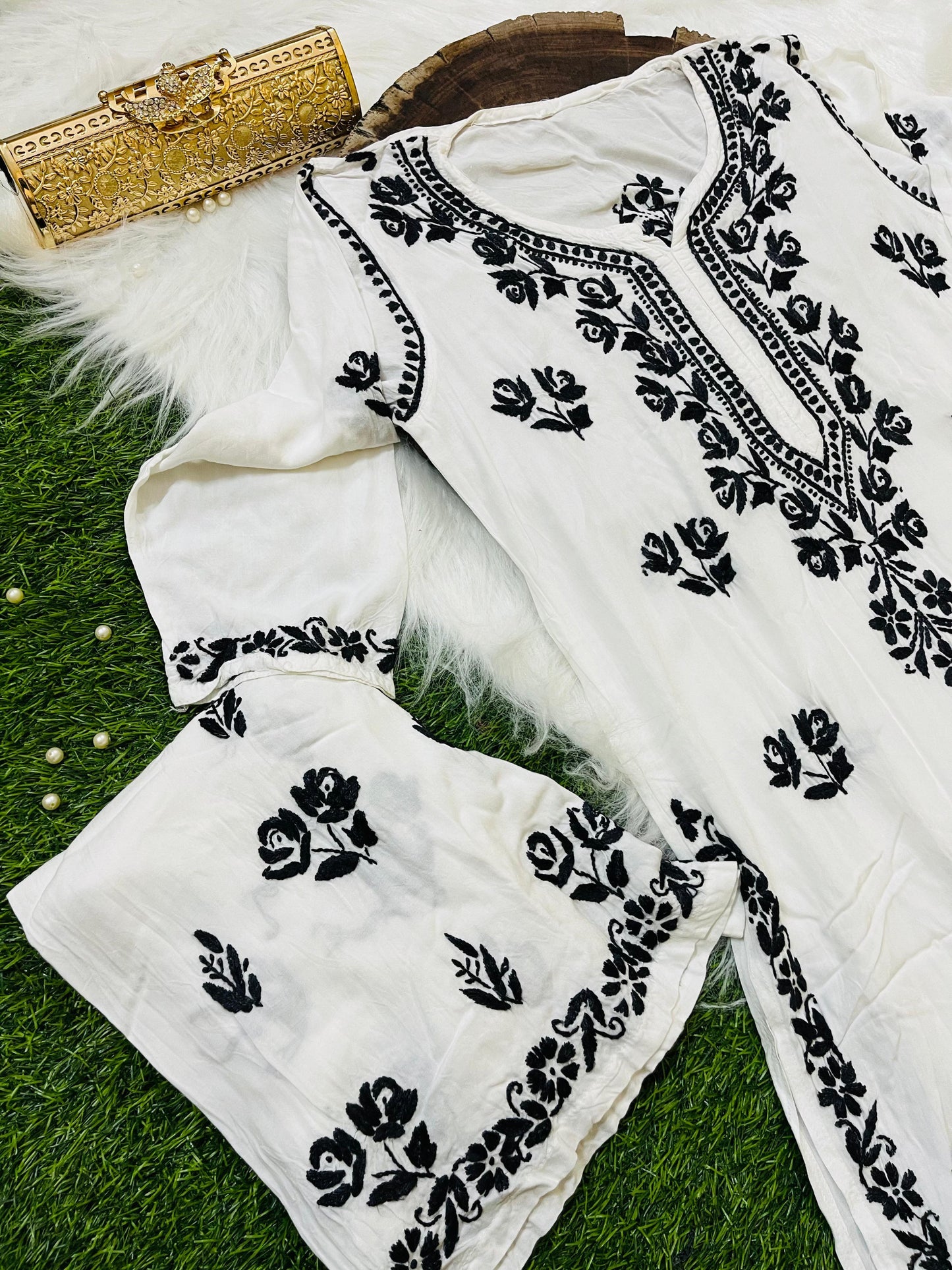 Chikankari Kurti Set 