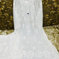 White Elegant Euphoria: Luxe Lucknowi Chikankari Modal Palazzo Set
