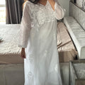 White Exclusive Premium Chikankari Handwork Kota Angrakha Kurti and Pant Set