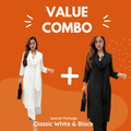 Value Combo Classic White and Black 3 pc Chikankari Sets