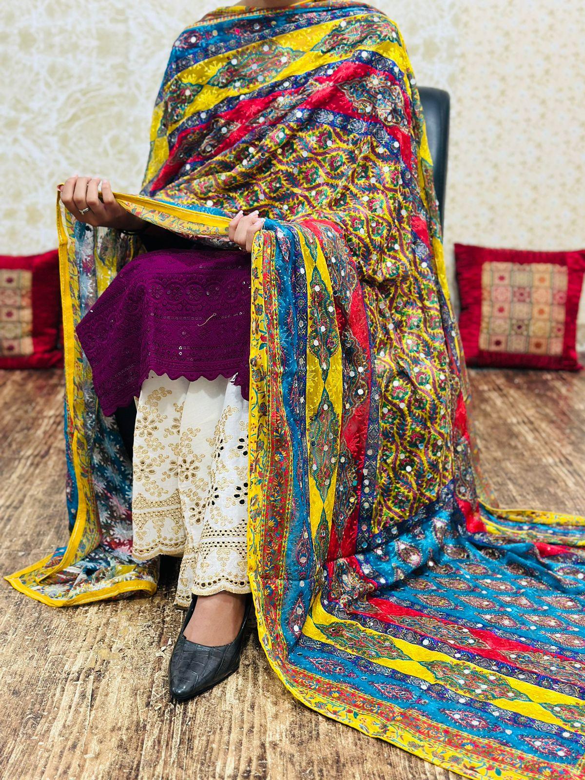 Wine Pakistani Fusion Chikankari Suit with Embroidered Dupatta - Inayakhan Shop 