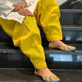 Yellow Beautiful Full Chikankari Patiala Salwar