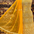 Yellow Chiffon Georgette 3-Pc Suit with Intricate Handwork Embroidery All Over Kurta Latest Online
