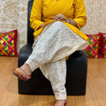 Yellow Kurti Chikankari Sequins Patiala Salwar Set