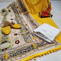 Yellow Pure Cotton Phulkari Suit with Beautiful Handmade Mirror Work Shopping Online