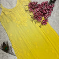 Premium Yellow Viscose Sleeveless Long Kurti